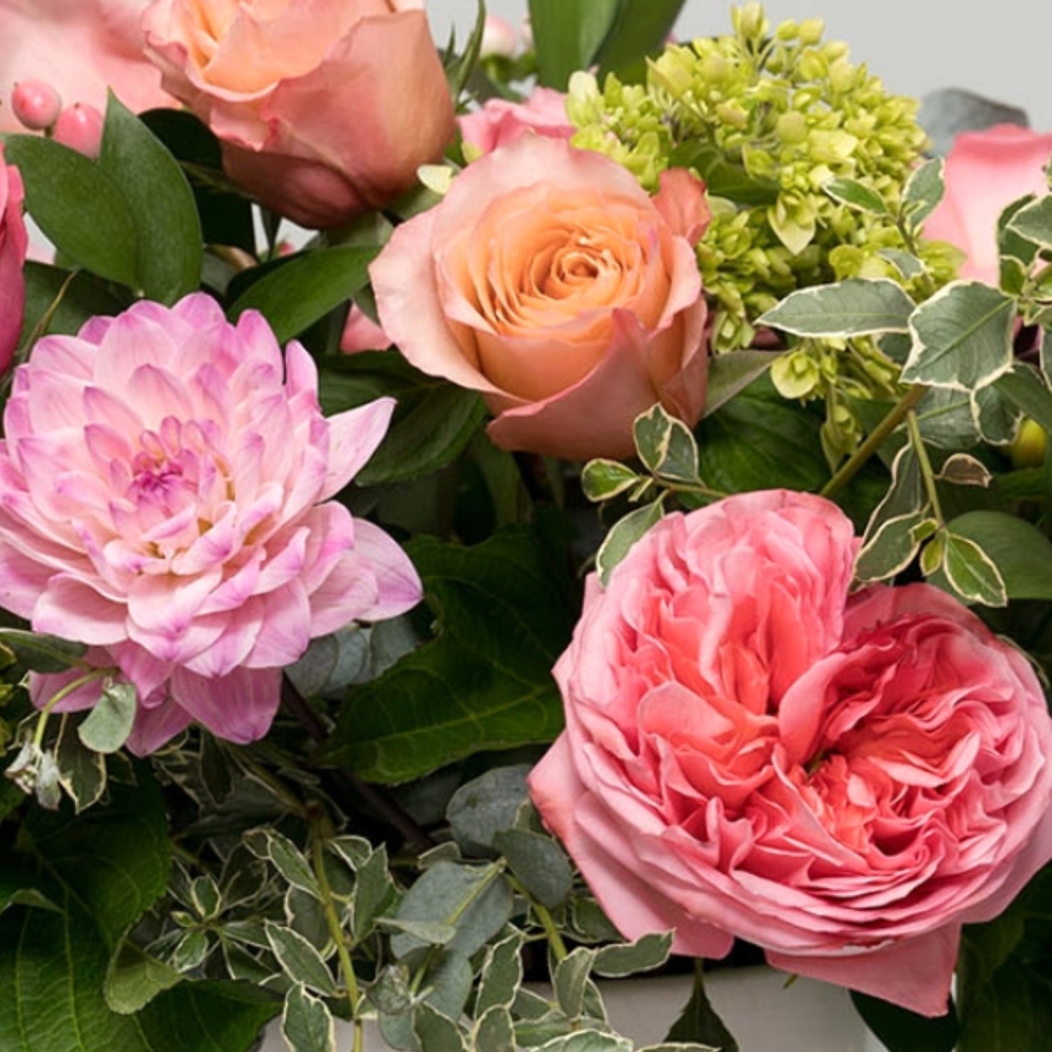 Watercolor Flower Arrangement Closeup