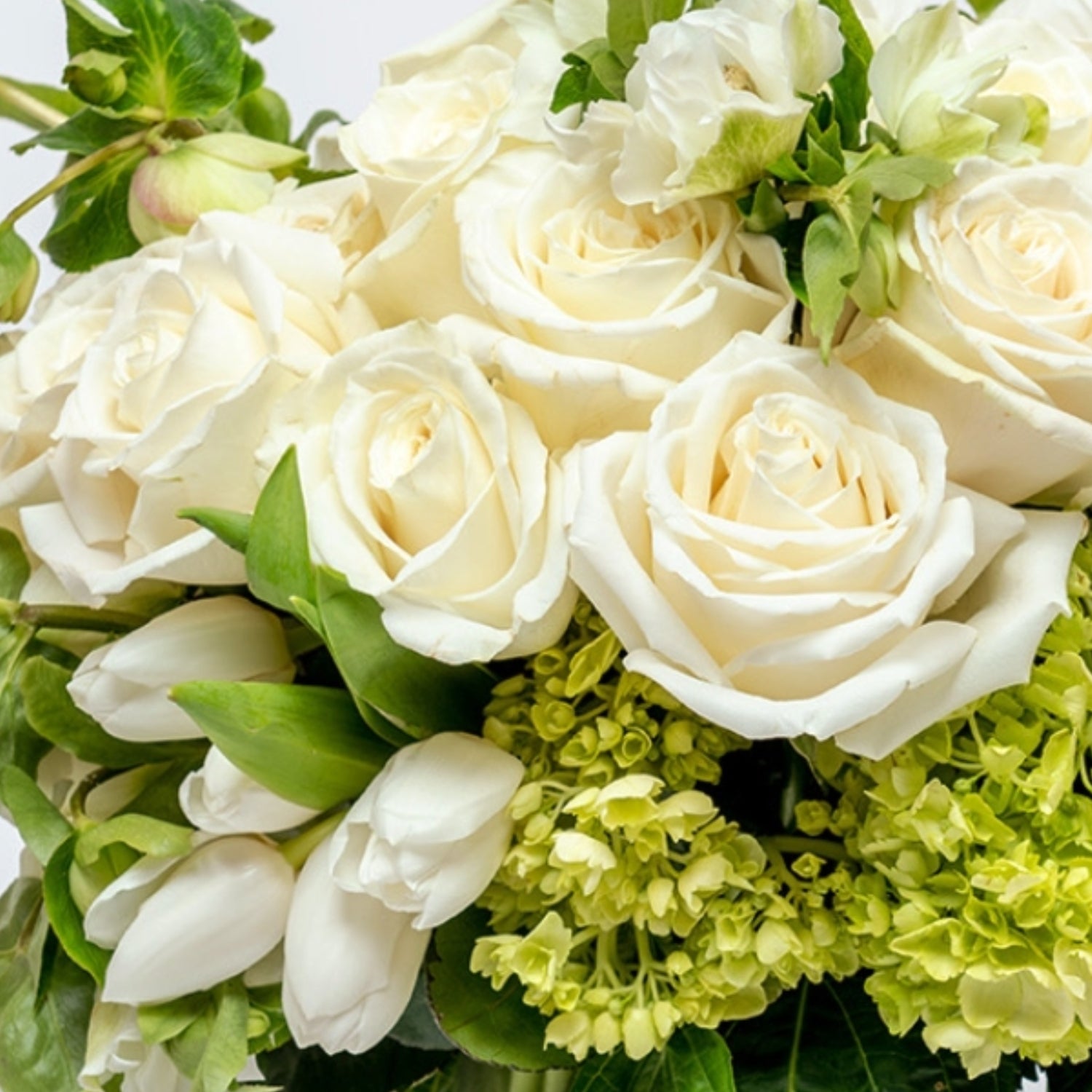 White Blooms Flower Arrangement Closeup