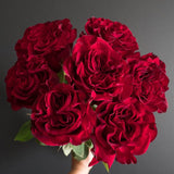 Red Hearts Roses Bouquet
