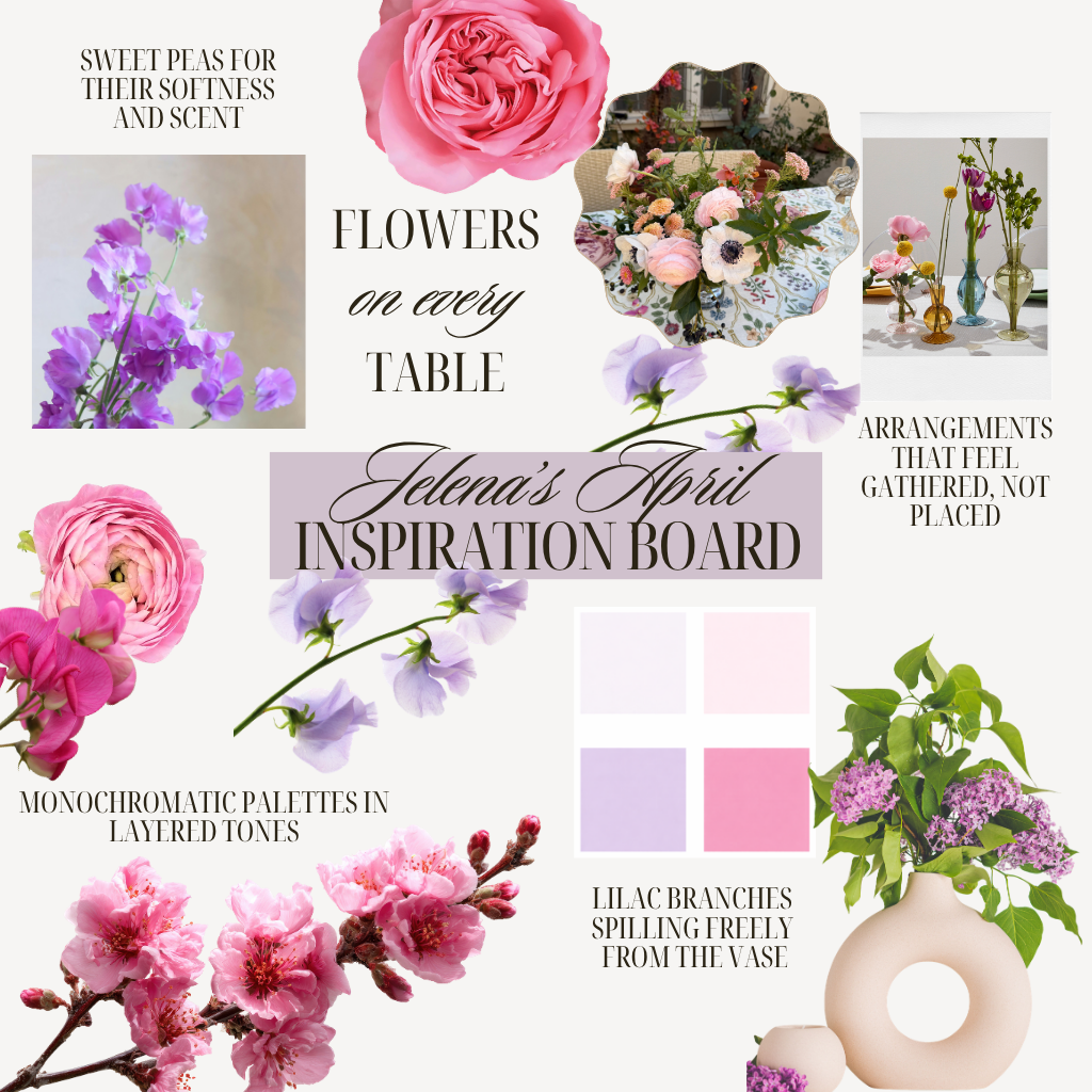 April Inspiration Board – Flowering Branches and Soft Spring Light