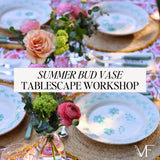 Summer Tablescape Flower Arranging Workshop, Bud Vase Flower Arranging Workshop Viola Floral