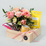 Bonjour Gift Box Viola Floral, Coffee and Flowers
