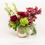 Chic Holiday Blooms Flower Arrangement