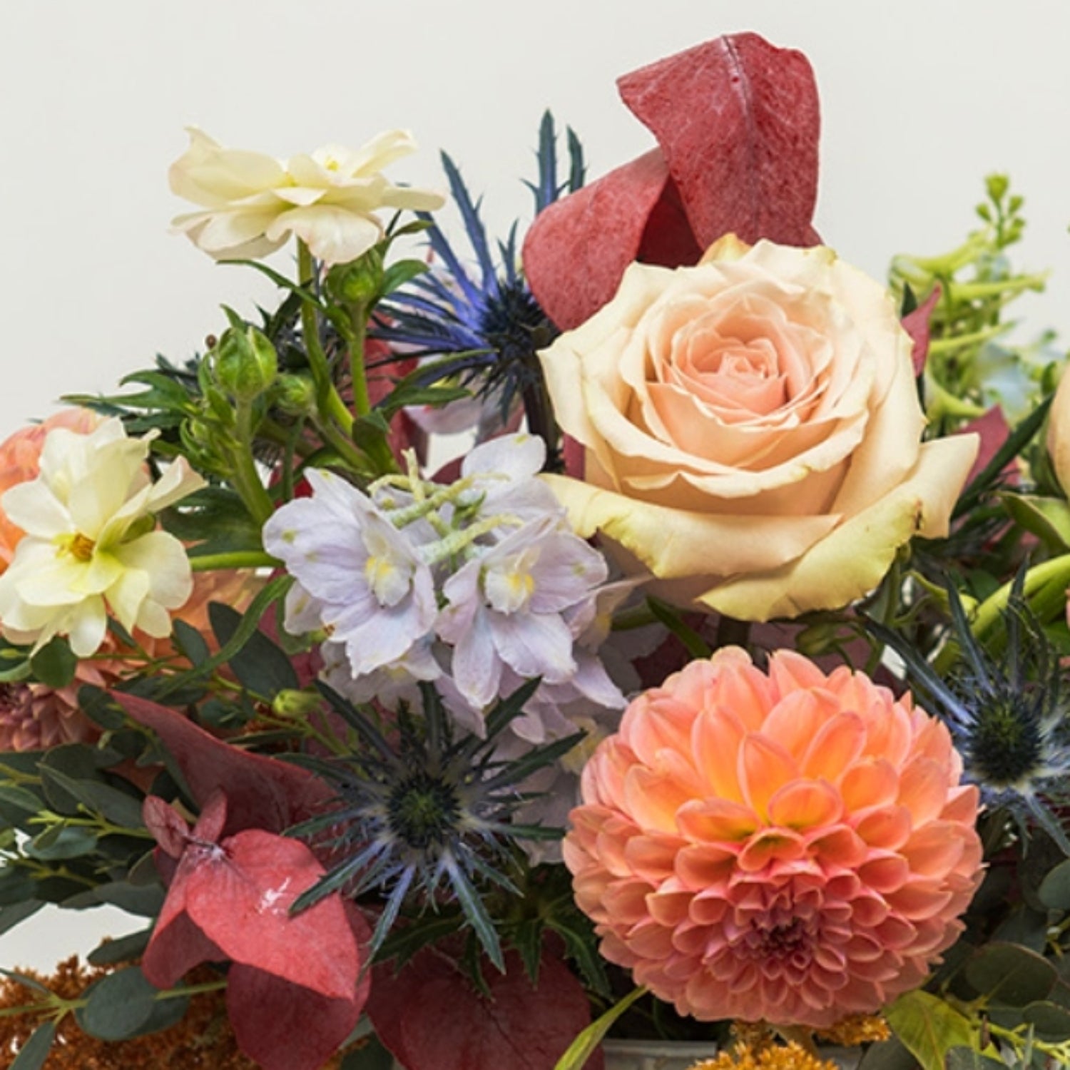 Fall Equinox Flower Arrangement Closeup