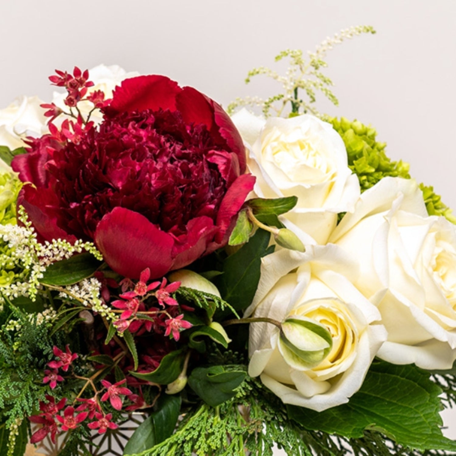 Festive Blooms Flower Arrangement Closeup