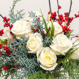 Holiday Blooms Flower Arrangement Closeup