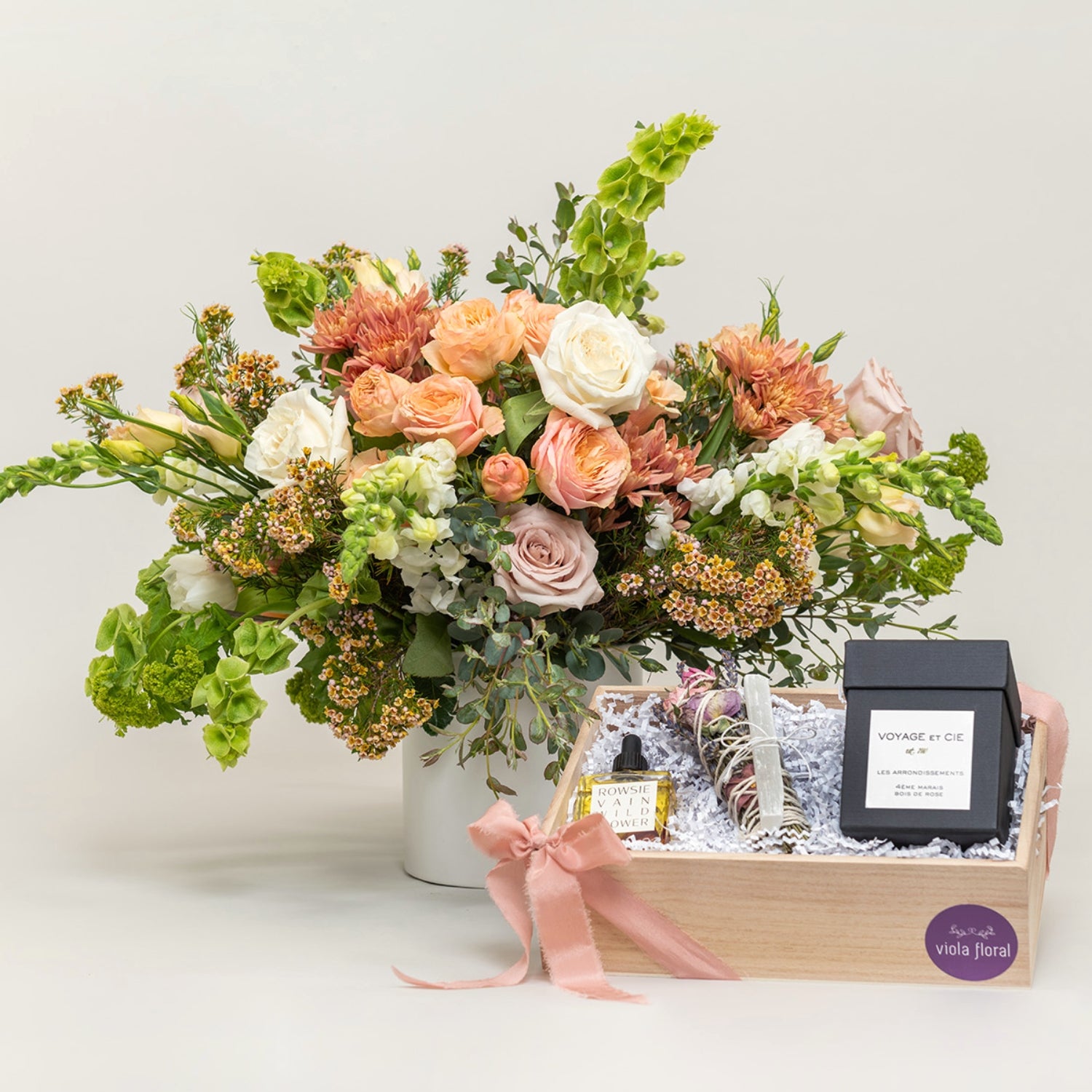 Purple Heart Box With Mixed Flowers – Dream Box LA