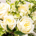 Winter White Flower Arrangement Closeup