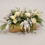 Winter White Holiday Flower Centerpiece